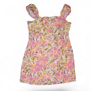 Sadie & Sage Tropicana Gal Gathered Mini Dress NWT Approx Size Medium